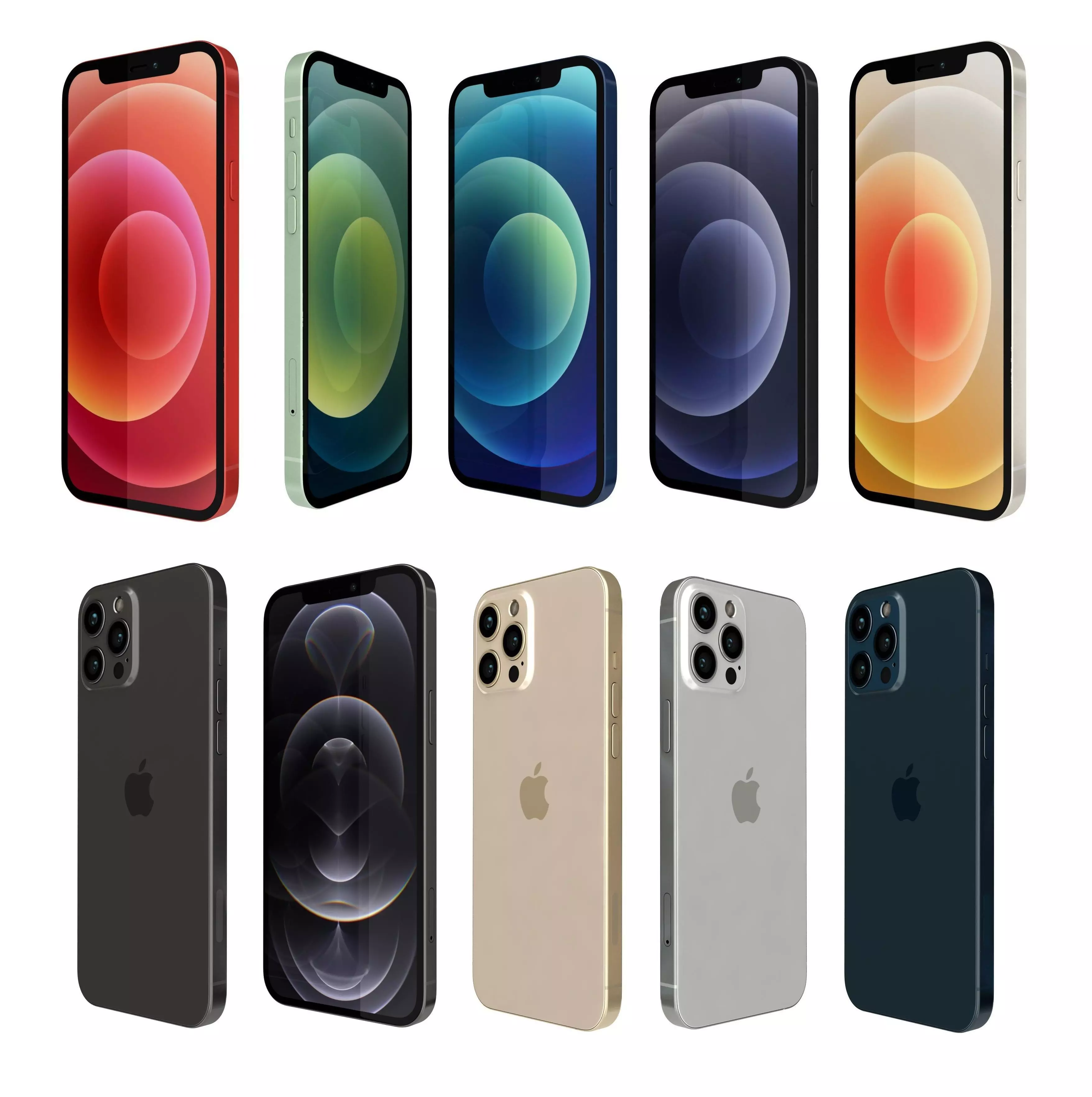 Apple iPhone 12 And Pro Max 3D model_0