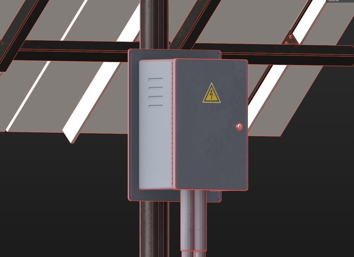 Solar Panel Low-poly 3D model_5