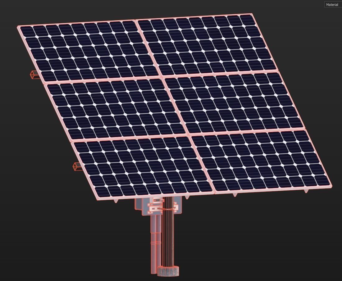 Solar Panel Low-poly 3D model_4