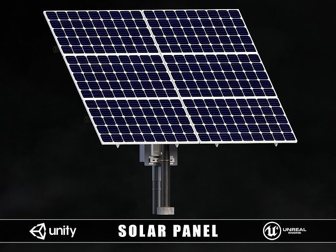 Solar Panel Low-poly 3D model