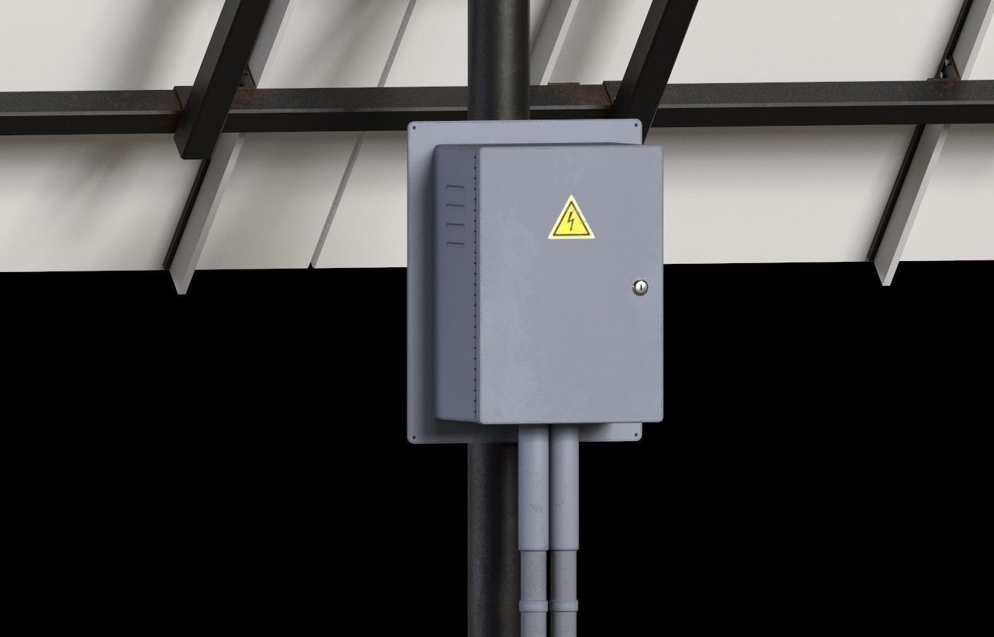 Solar Panel Low-poly 3D model_2