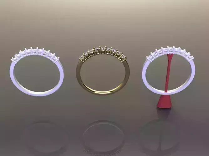 Basket 1 Quarter Diamond Fashion Band Ring