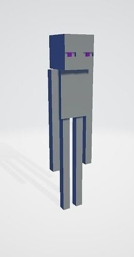 enderman minecraft character with eyes Free 3D model
