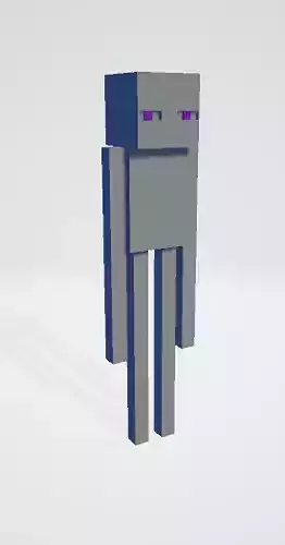 enderman minecraft character with eyes Free 3D model