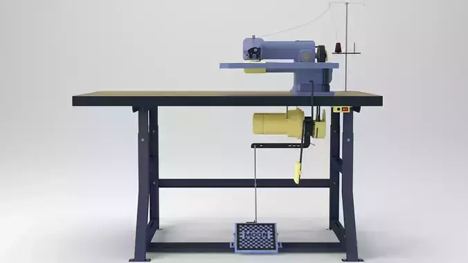 Tailors Industrial Blind Stitch Sewing Machine Low-poly 3D model