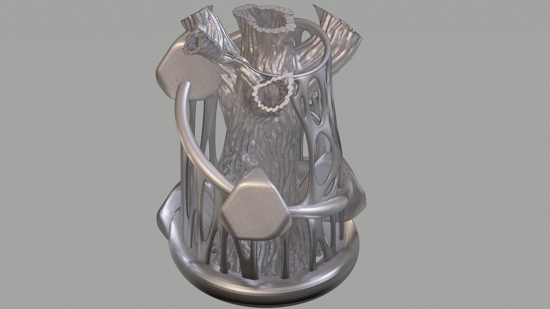 Tree Flower Vase 3D print model_17