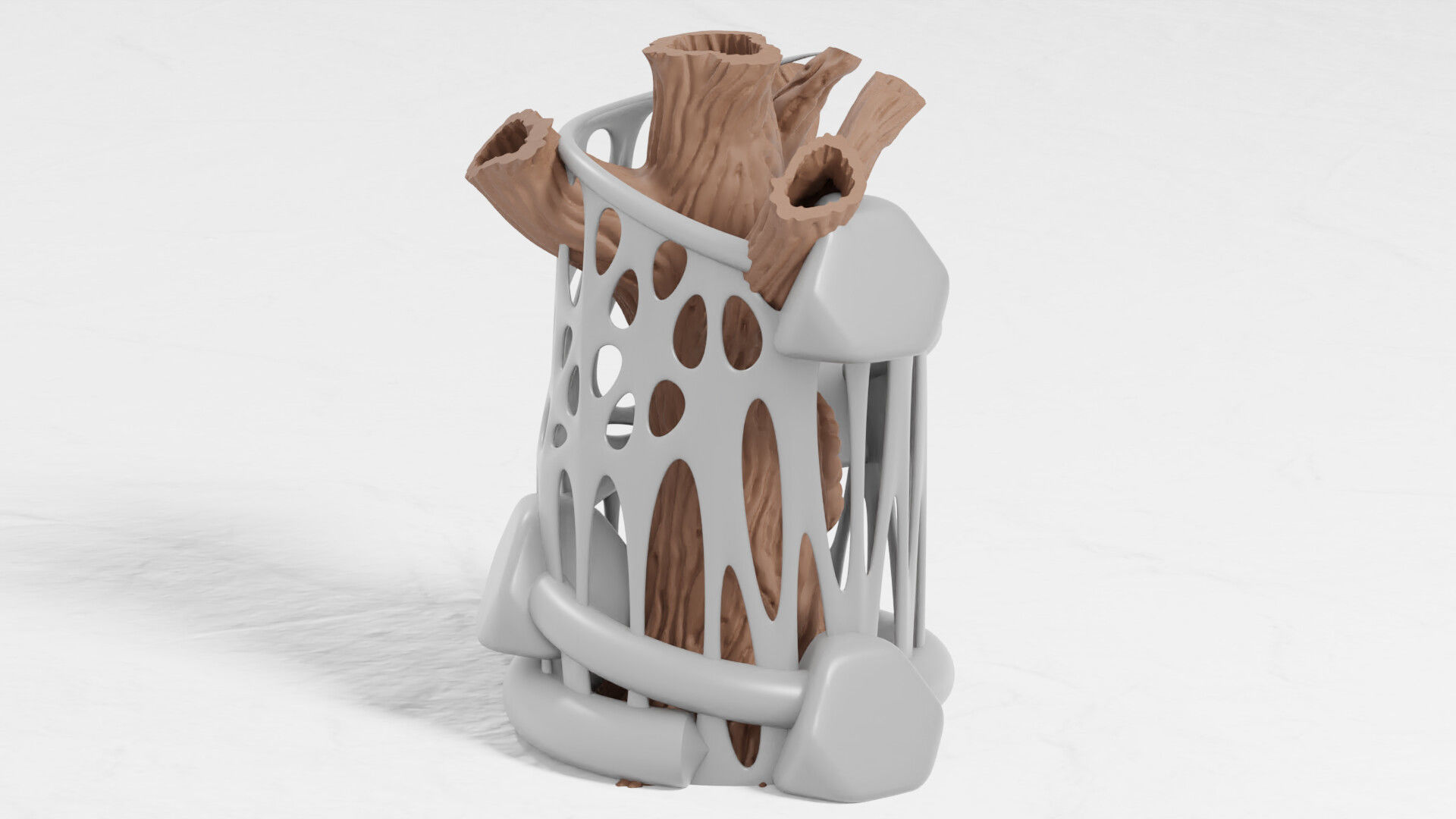 Tree Flower Vase 3D print model_14