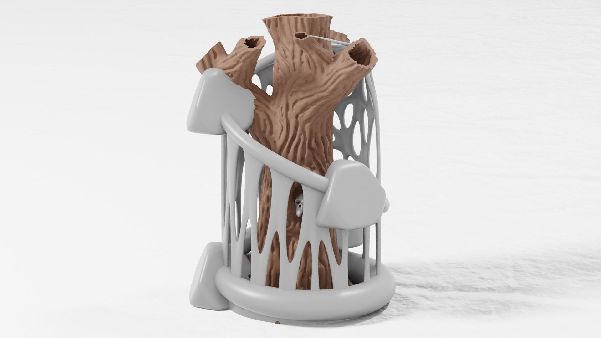 Tree Flower Vase 3D print model_6