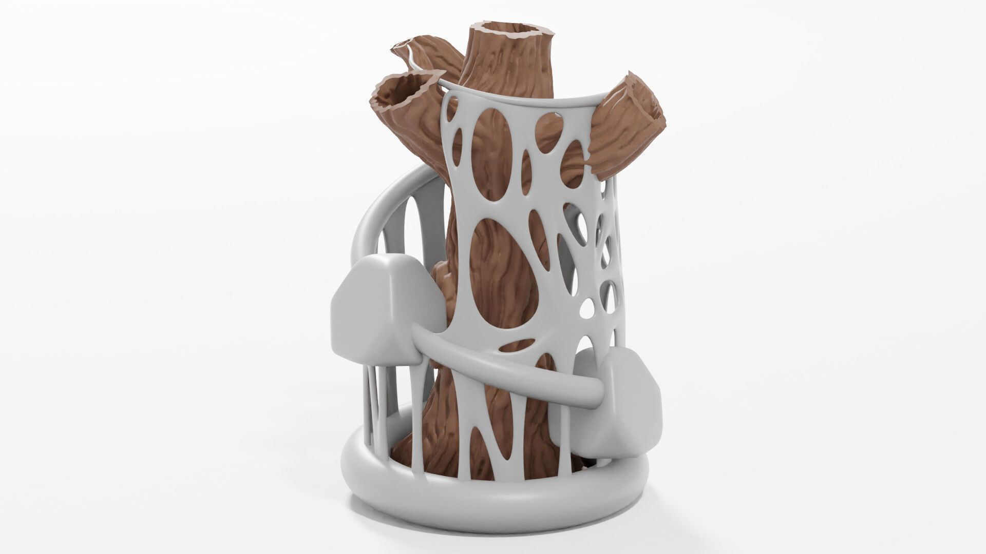 Tree Flower Vase 3D print model_9