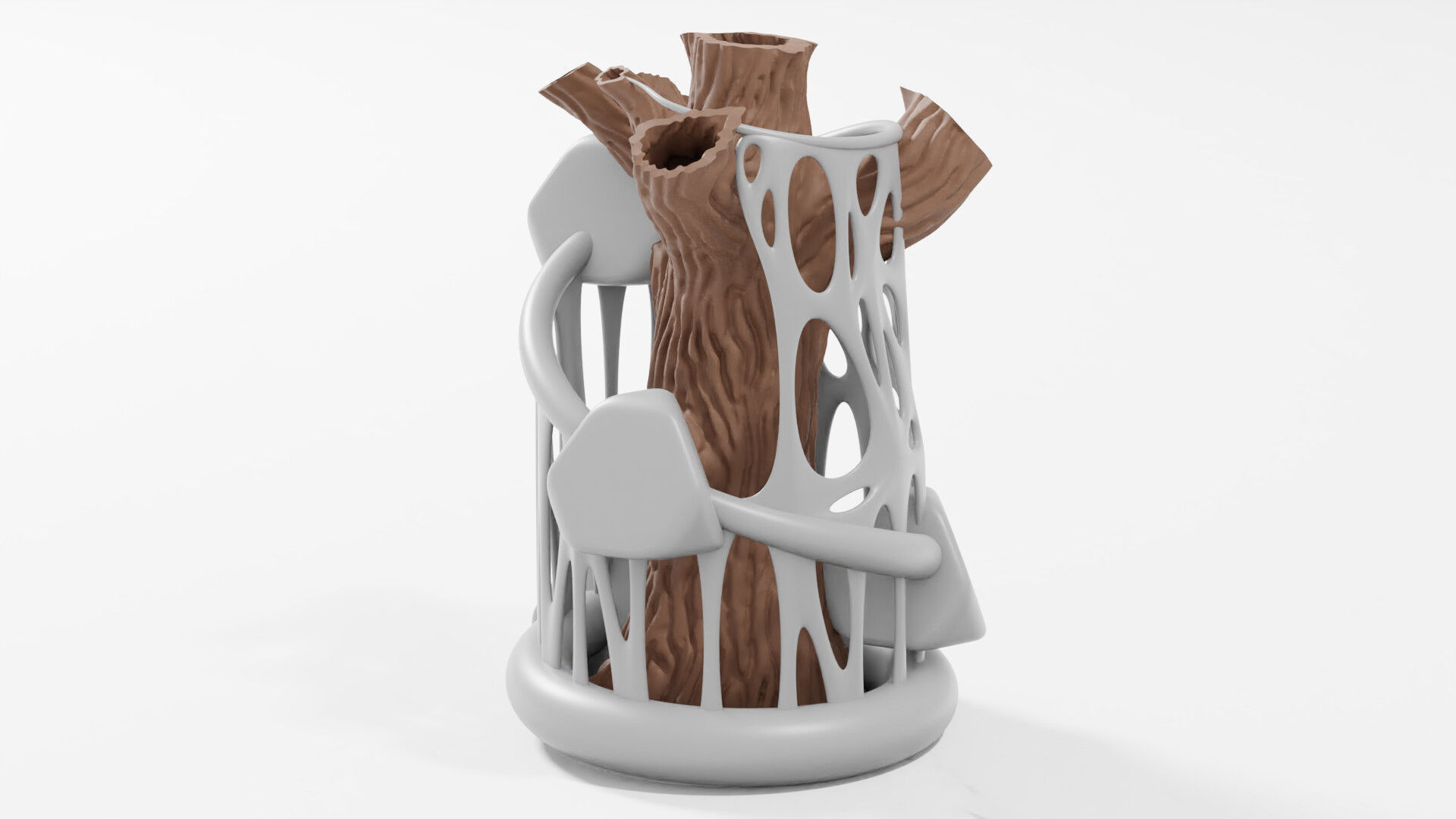 Tree Flower Vase 3D print model_8