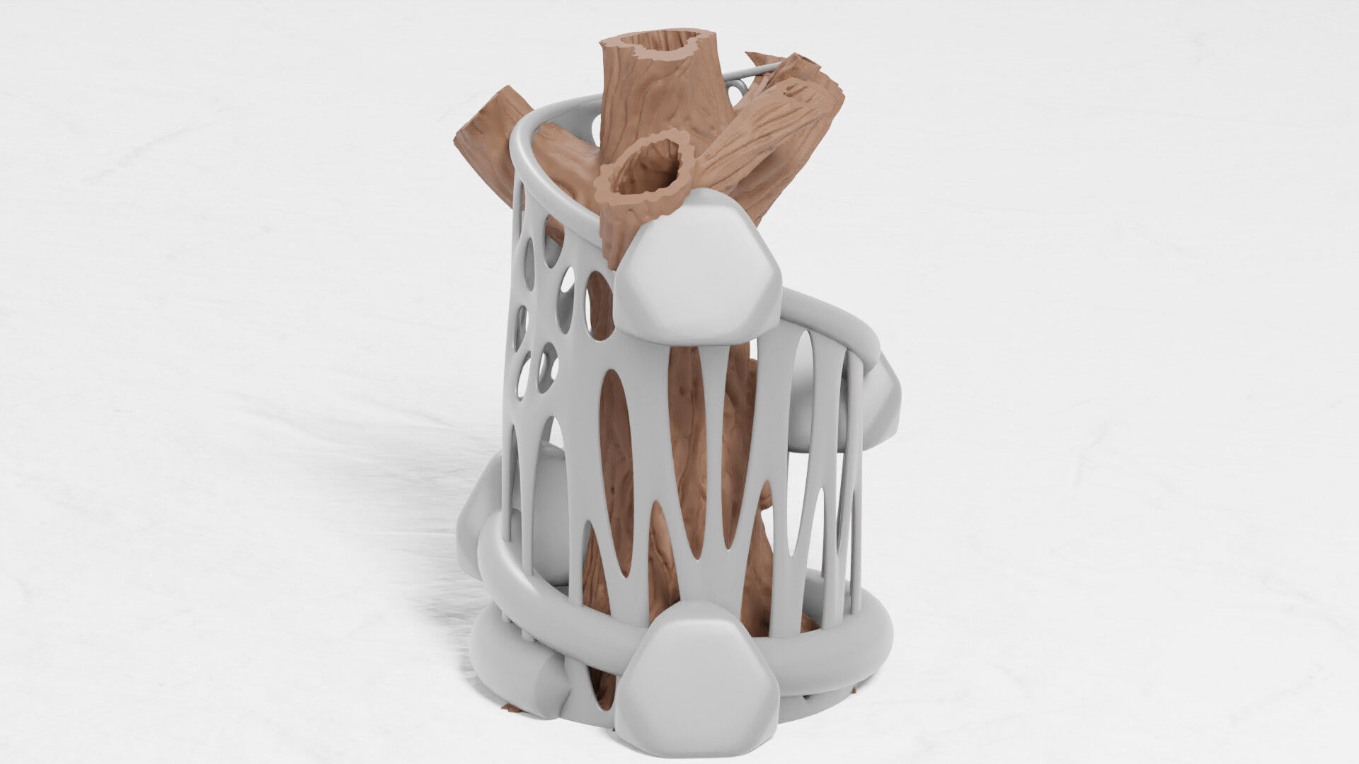 Tree Flower Vase 3D print model_15