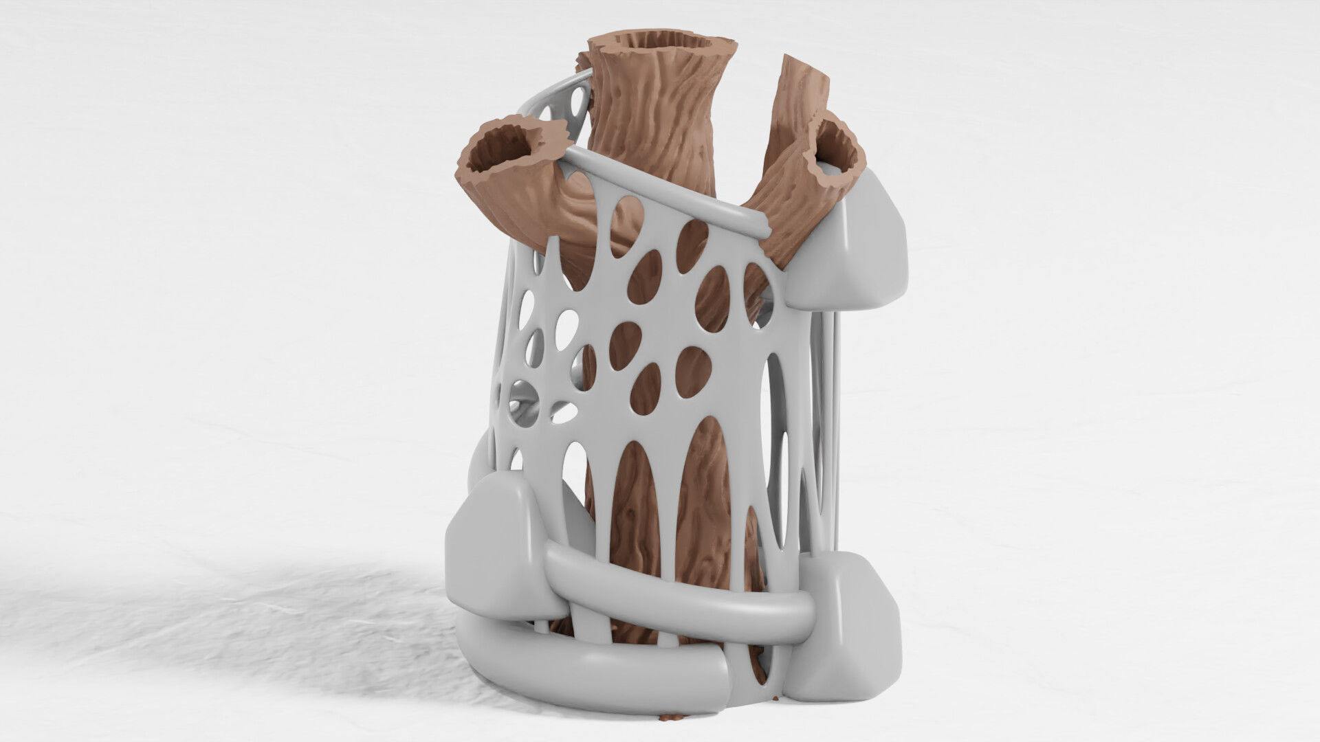 Tree Flower Vase 3D print model_13