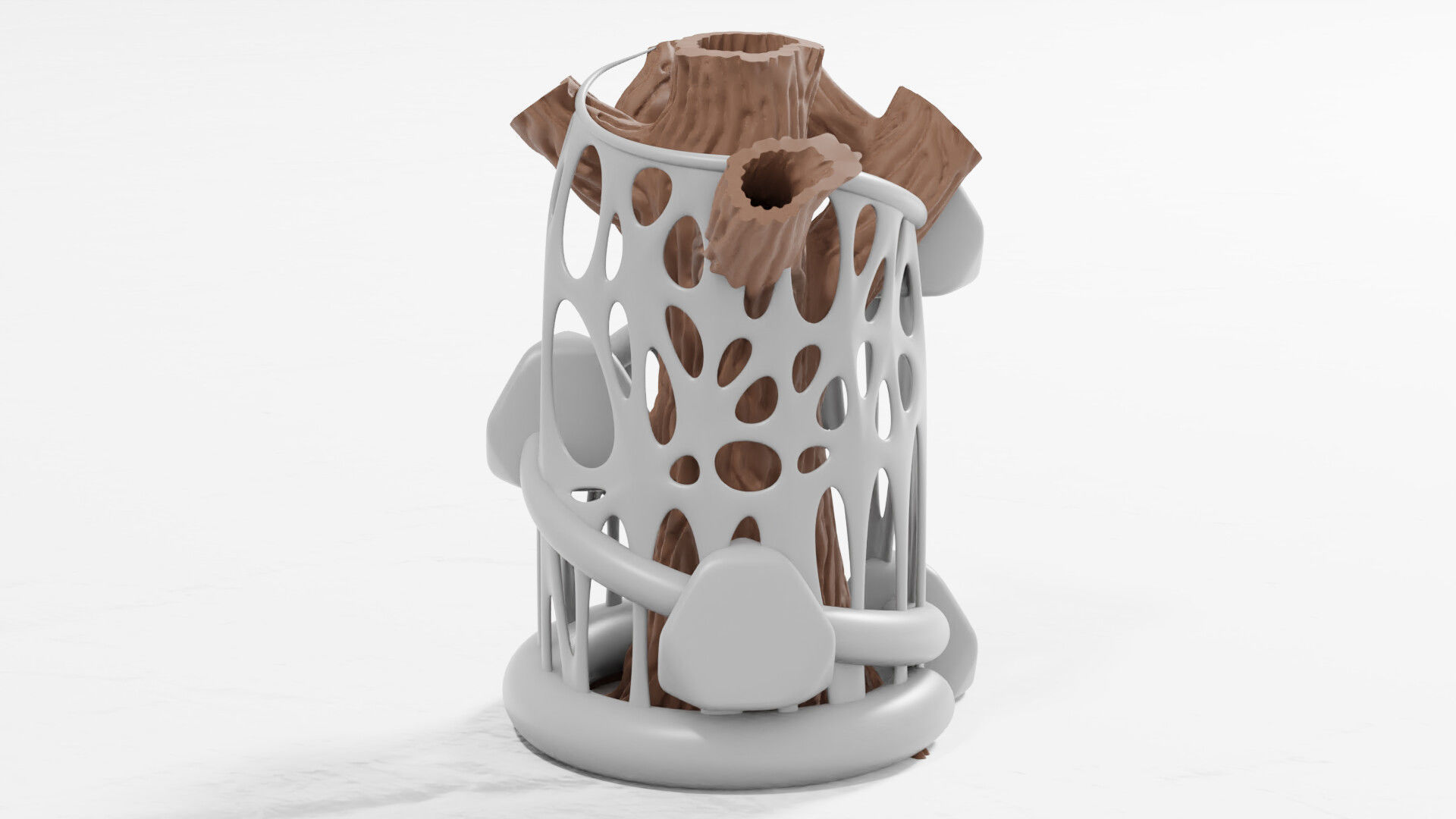 Tree Flower Vase 3D print model_11