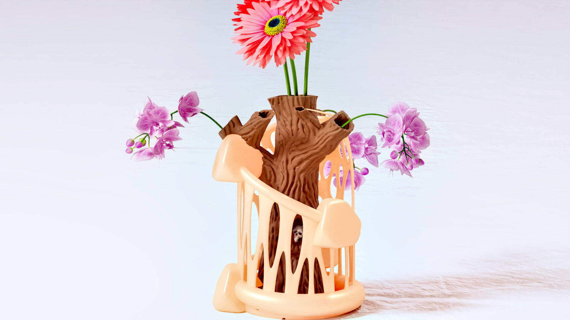 Tree Flower Vase 3D print model_1