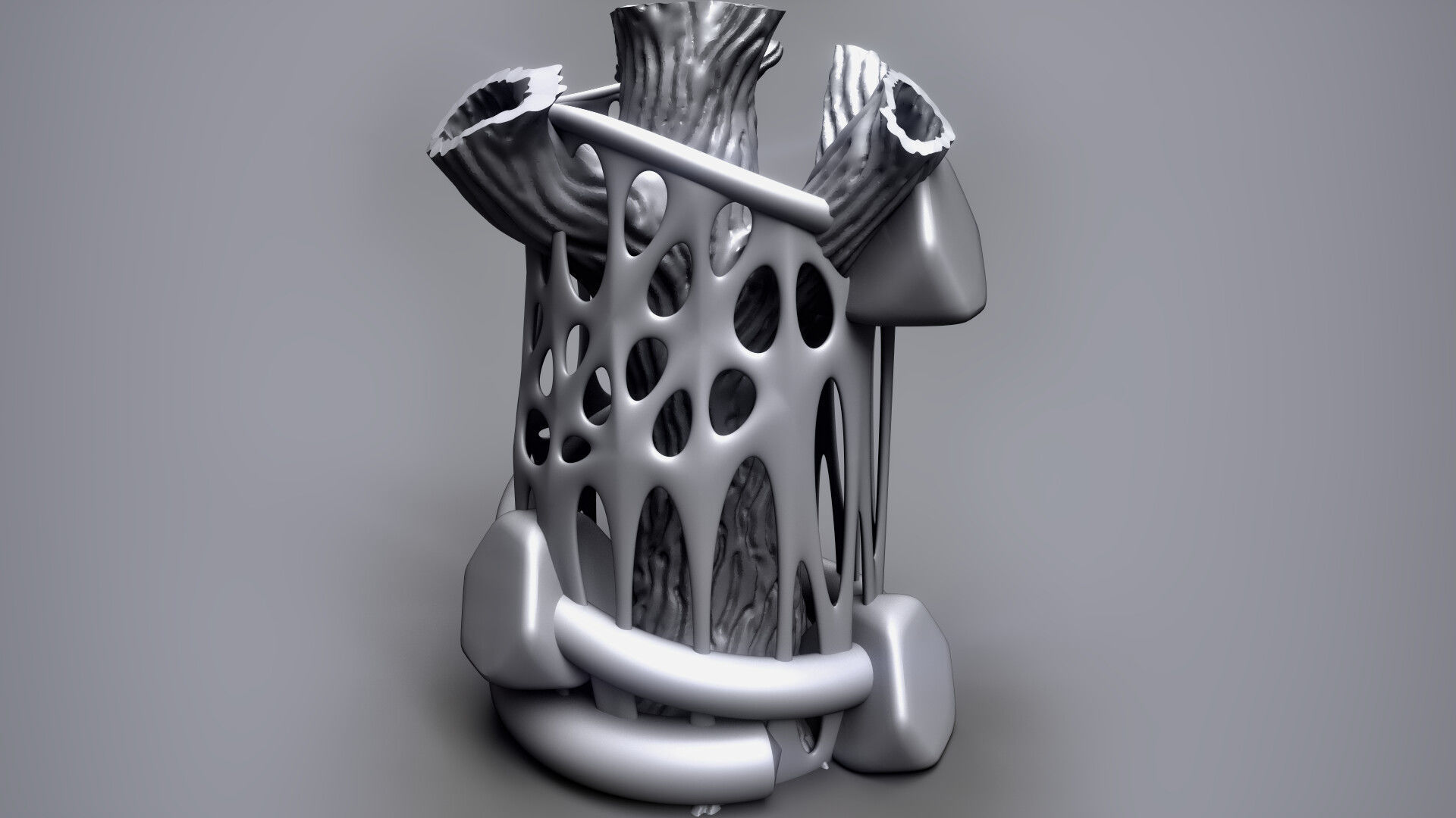 Tree Flower Vase 3D print model_16