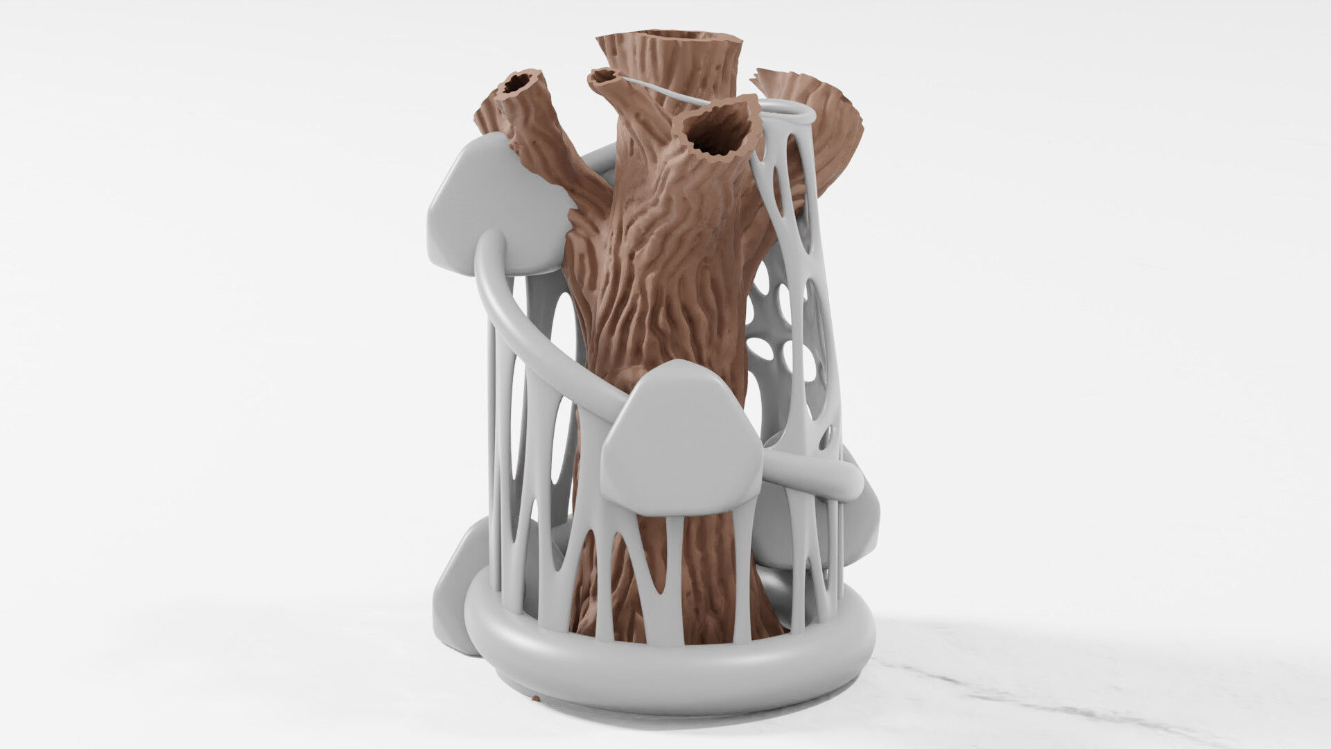 Tree Flower Vase 3D print model_7