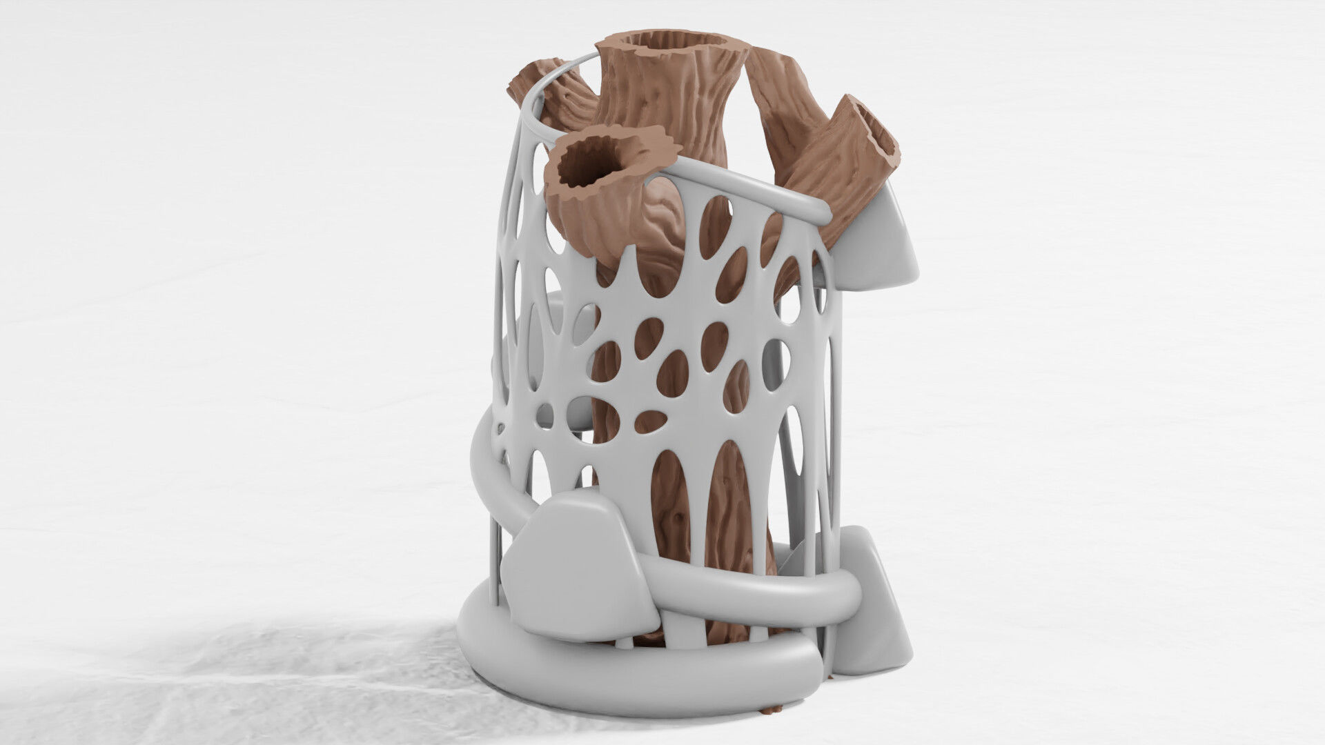 Tree Flower Vase 3D print model_12