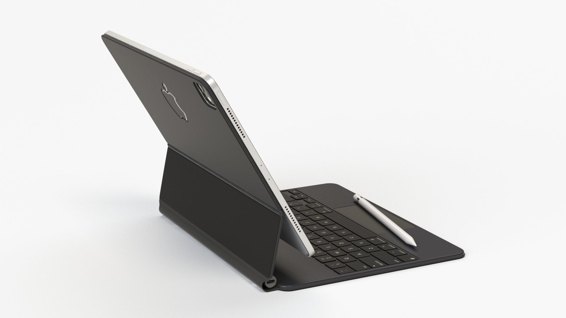 Apple ipad Pro 2020 and Magic Keyboard With apple-pencil 3D model_23