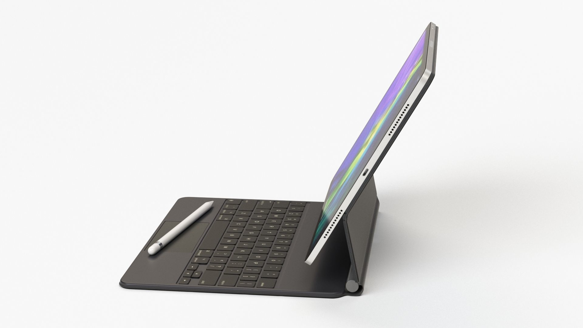 Apple ipad Pro 2020 and Magic Keyboard With apple-pencil 3D model_28