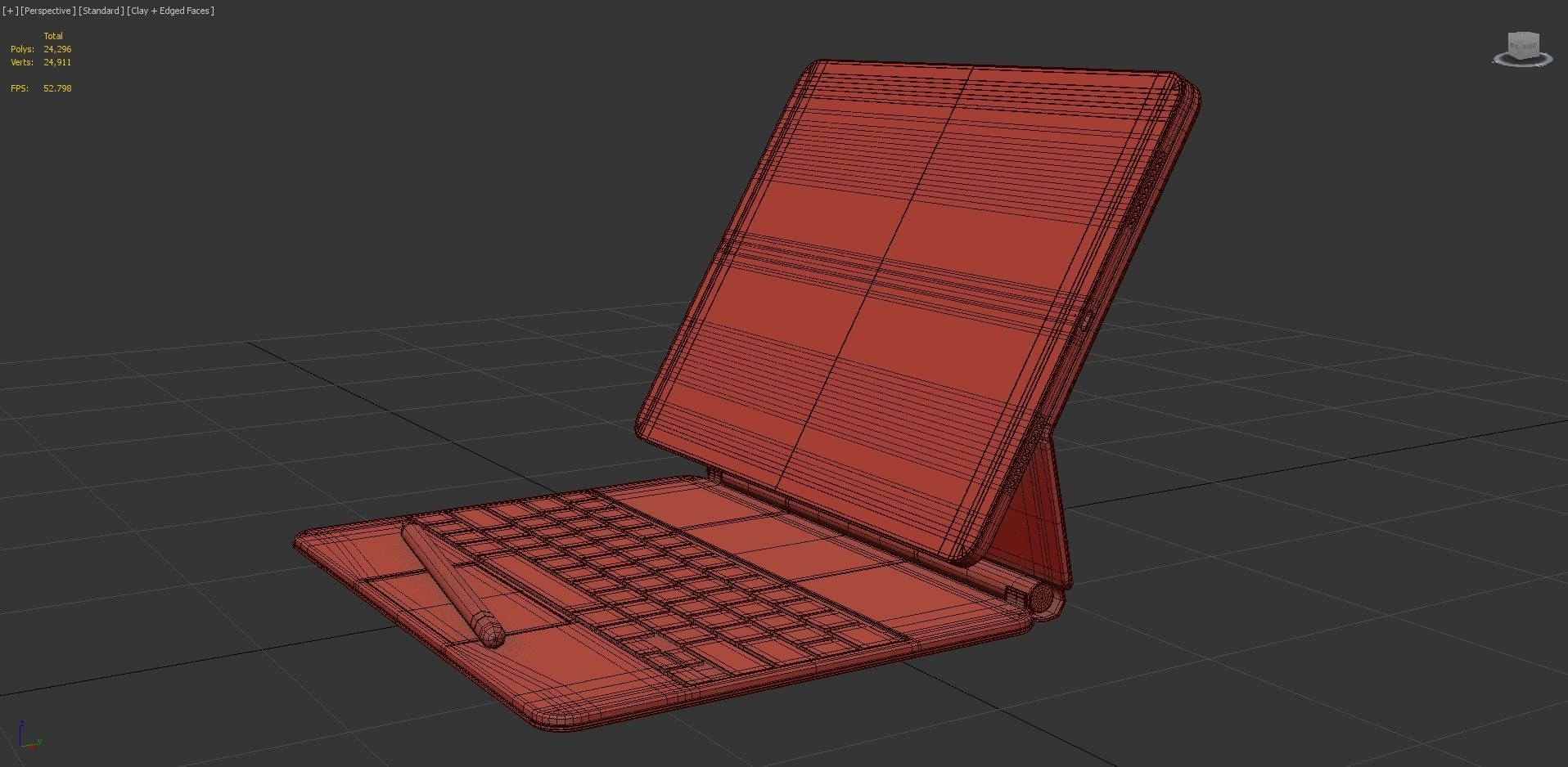 Apple ipad Pro 2020 and Magic Keyboard With apple-pencil 3D model_8