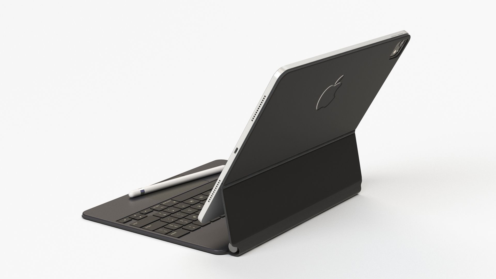 Apple ipad Pro 2020 and Magic Keyboard With apple-pencil 3D model_27