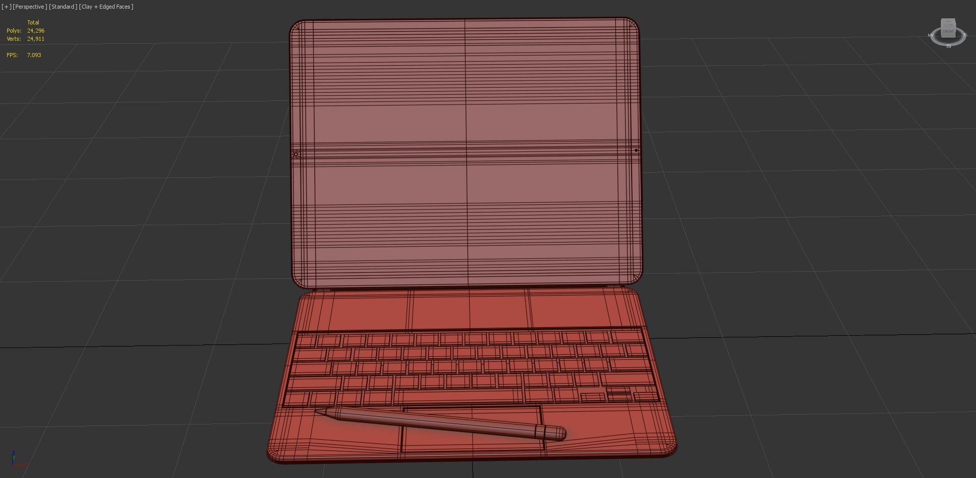 Apple ipad Pro 2020 and Magic Keyboard With apple-pencil 3D model_6