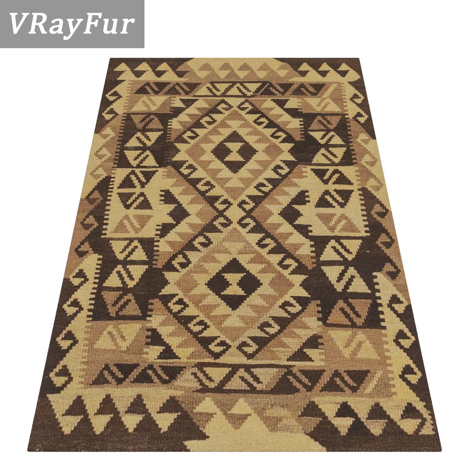 Rug Set 1980 3D model_2