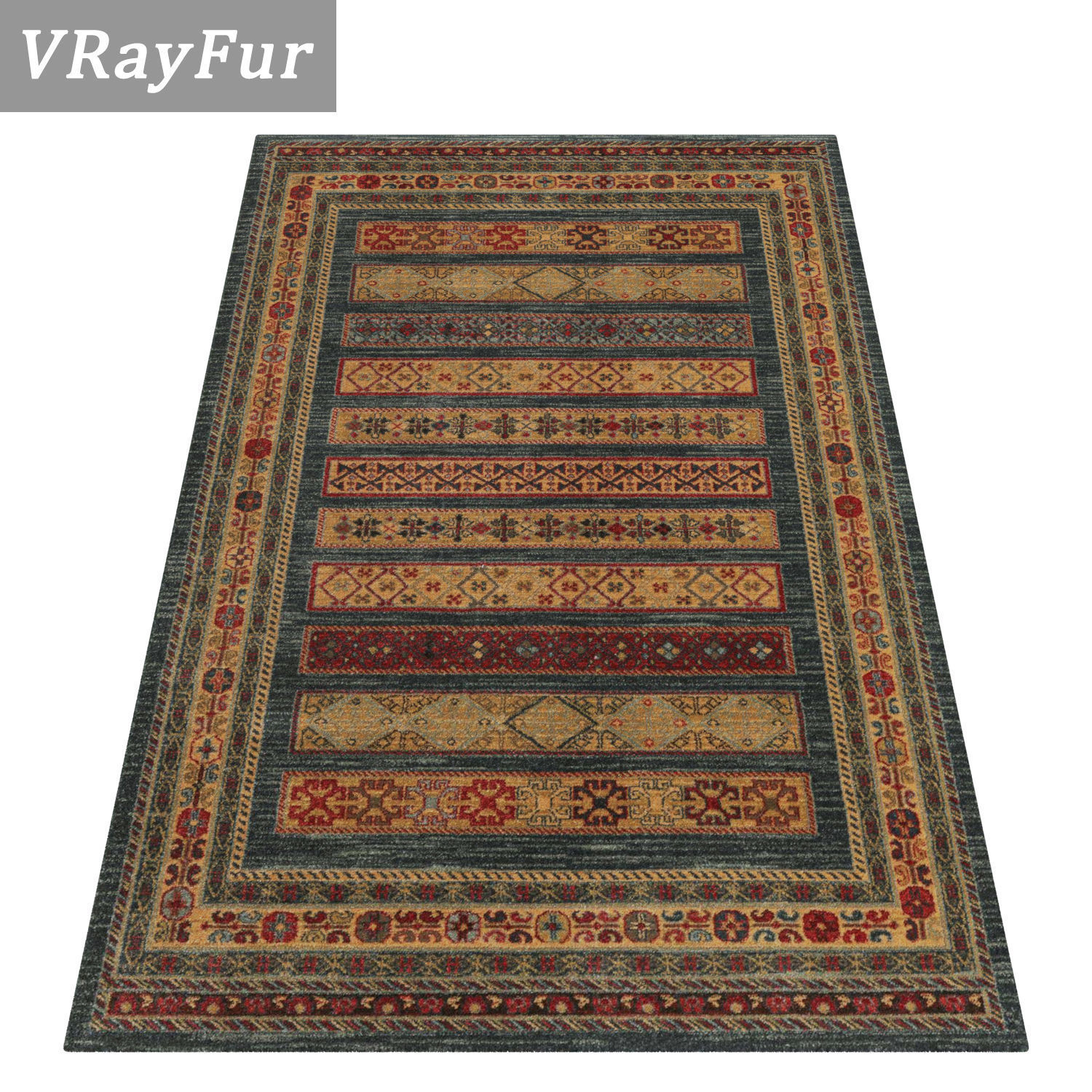 Rug Set 1981 3D model_2