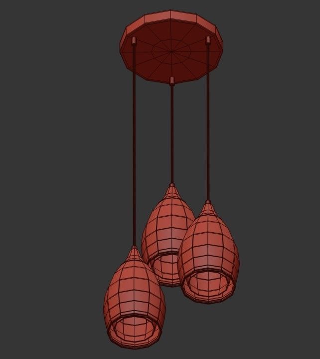 Glass pendant 3D model_3