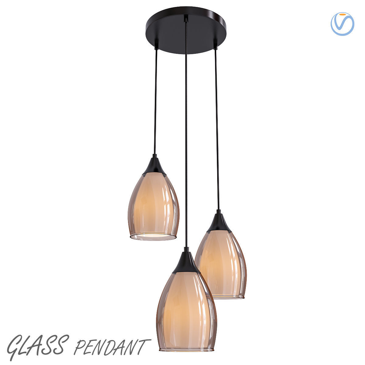 Glass pendant 3D model_1