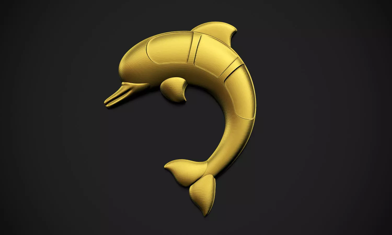 Dolphin golden Free 3D print model