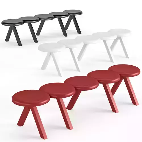 Bench Millepiedi 3D model