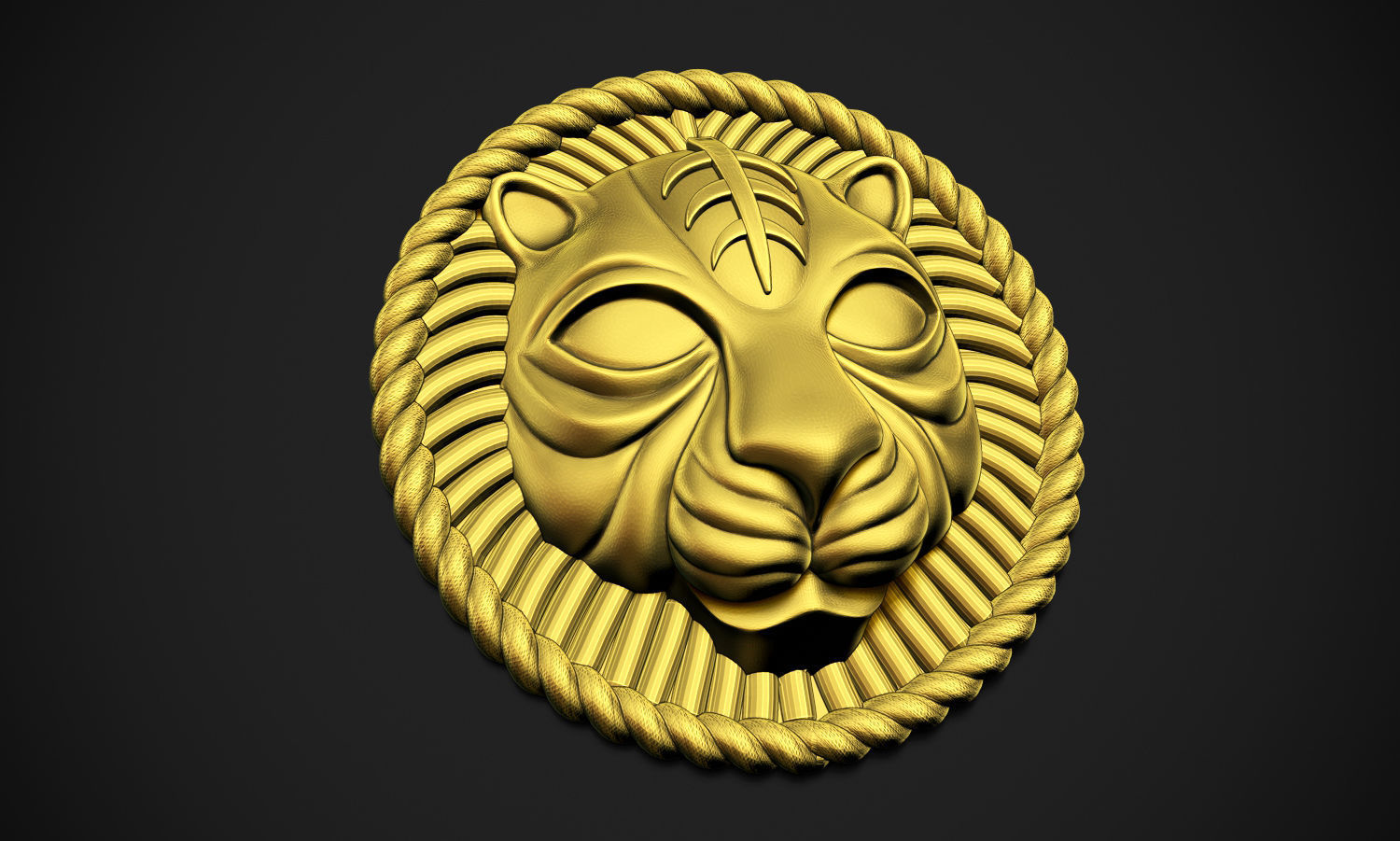 Lion Rounded Free 3D print model_3