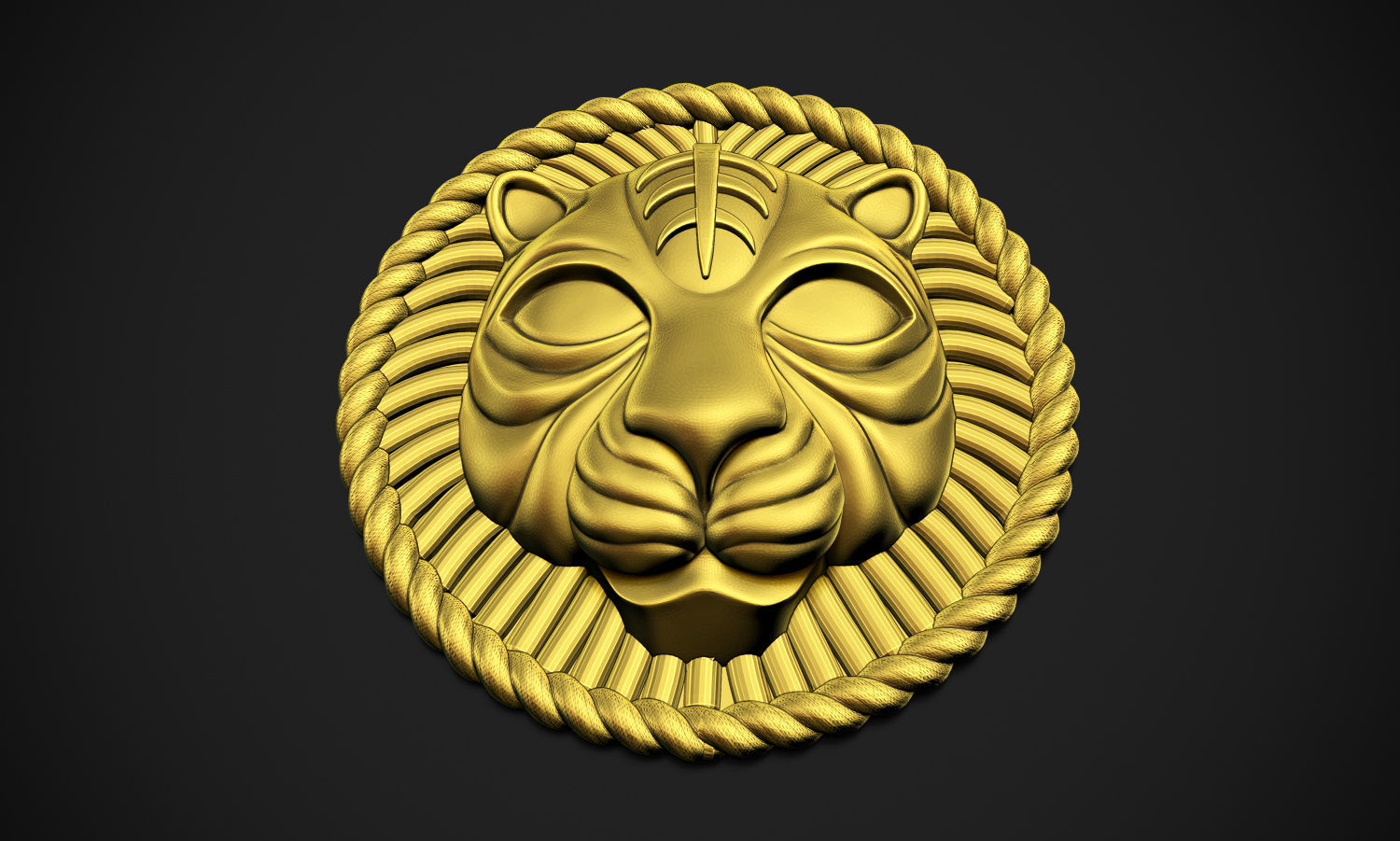Lion Rounded Free 3D print model_2