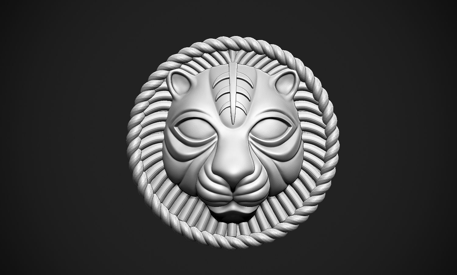 Lion Rounded Free 3D print model_10