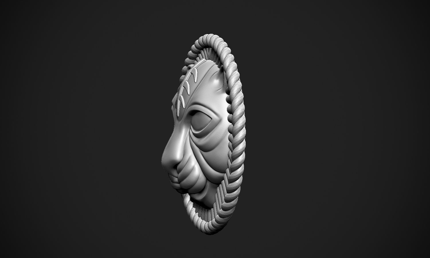 Lion Rounded Free 3D print model_22