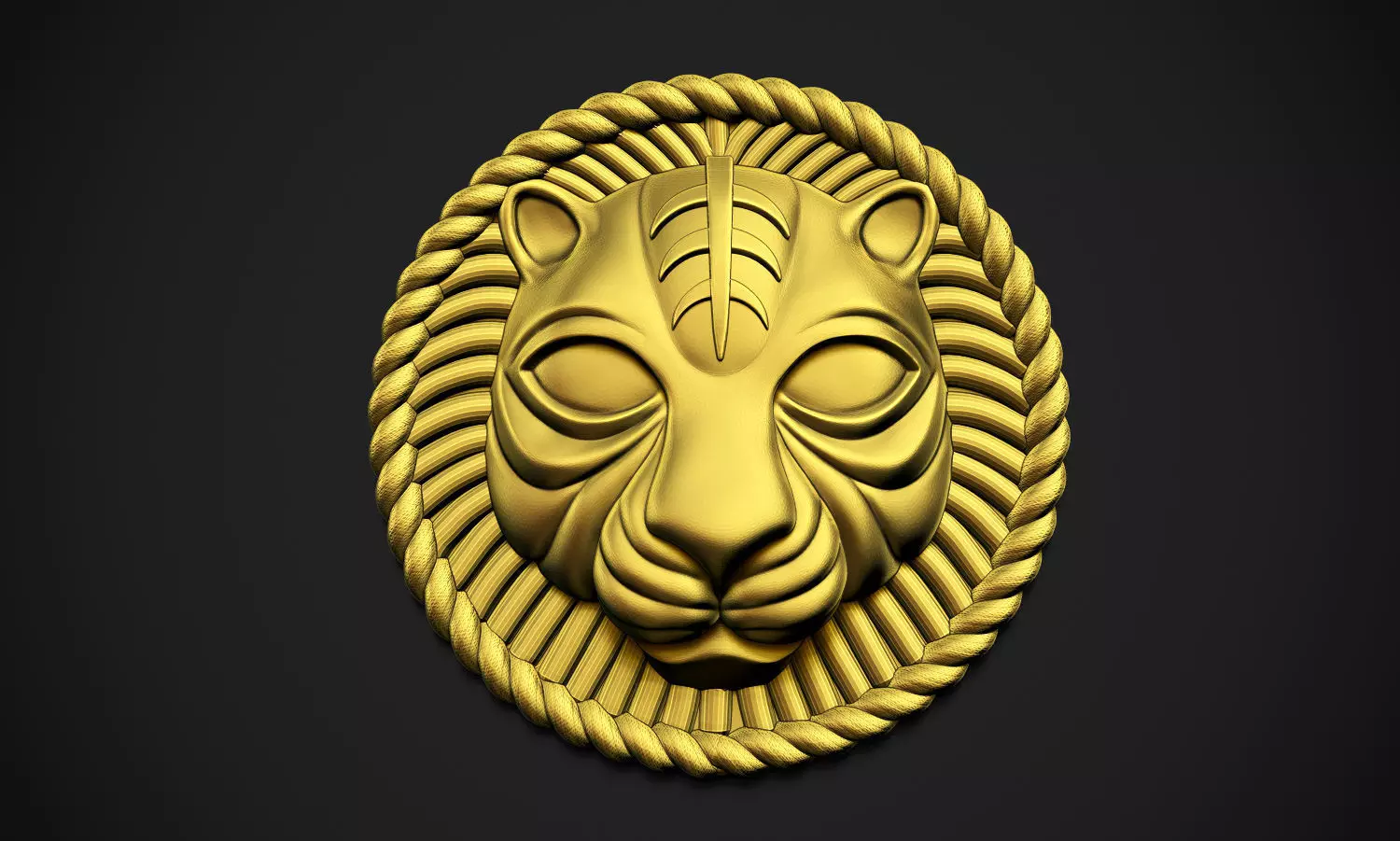 Lion Rounded Free 3D print model_0