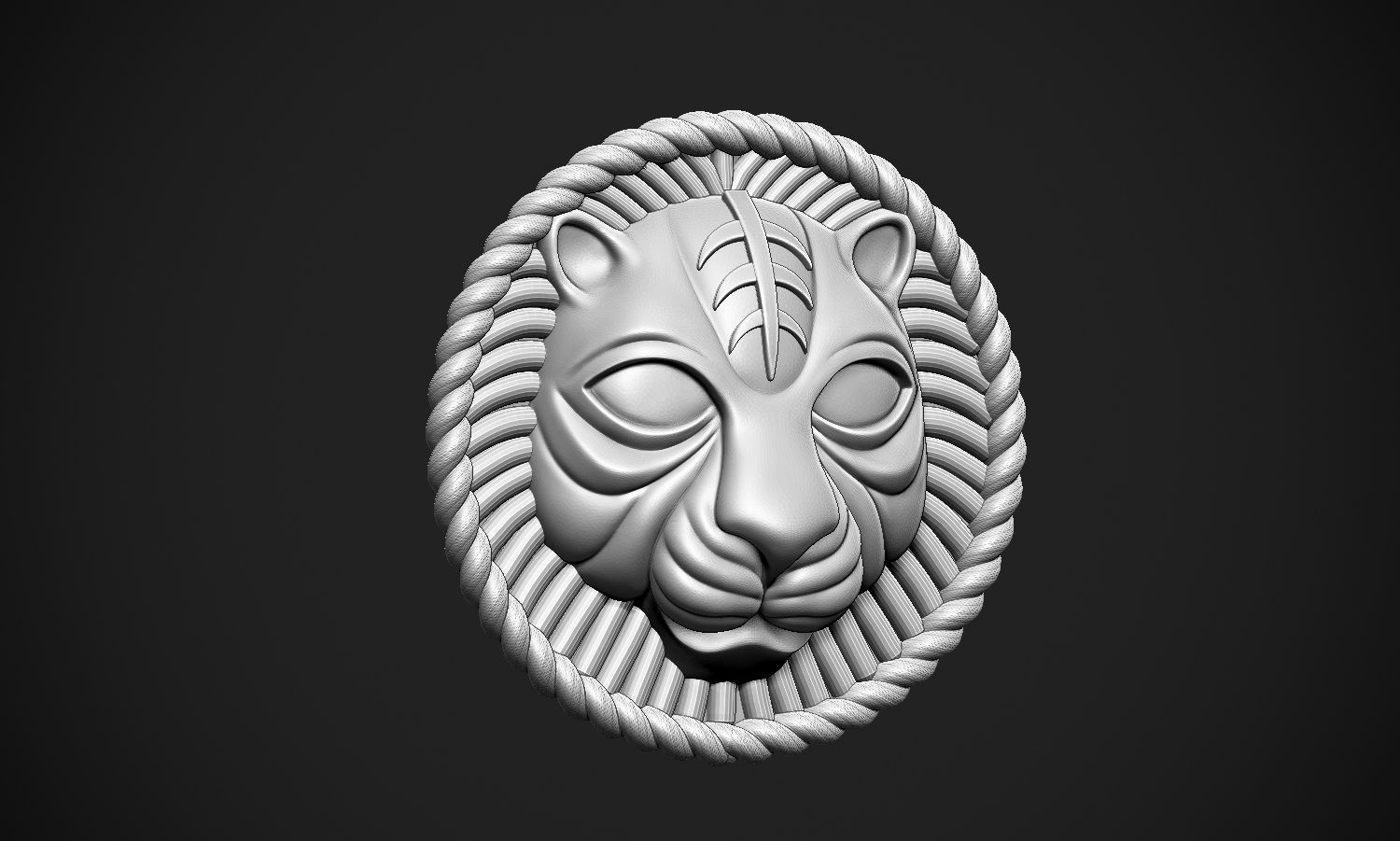 Lion Rounded Free 3D print model_11