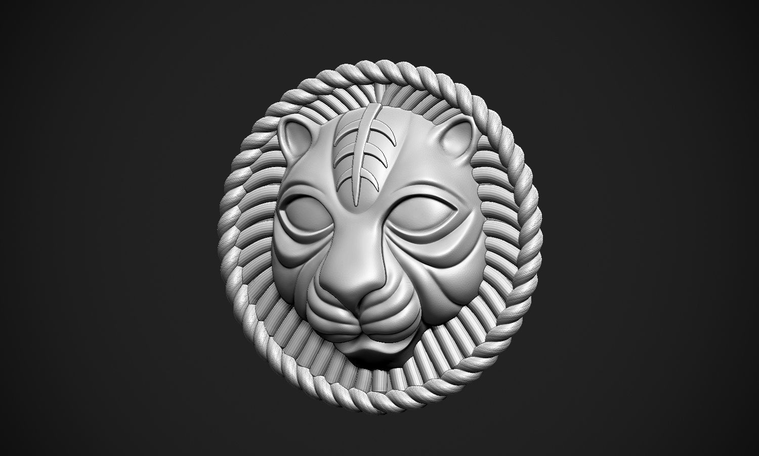 Lion Rounded Free 3D print model_24