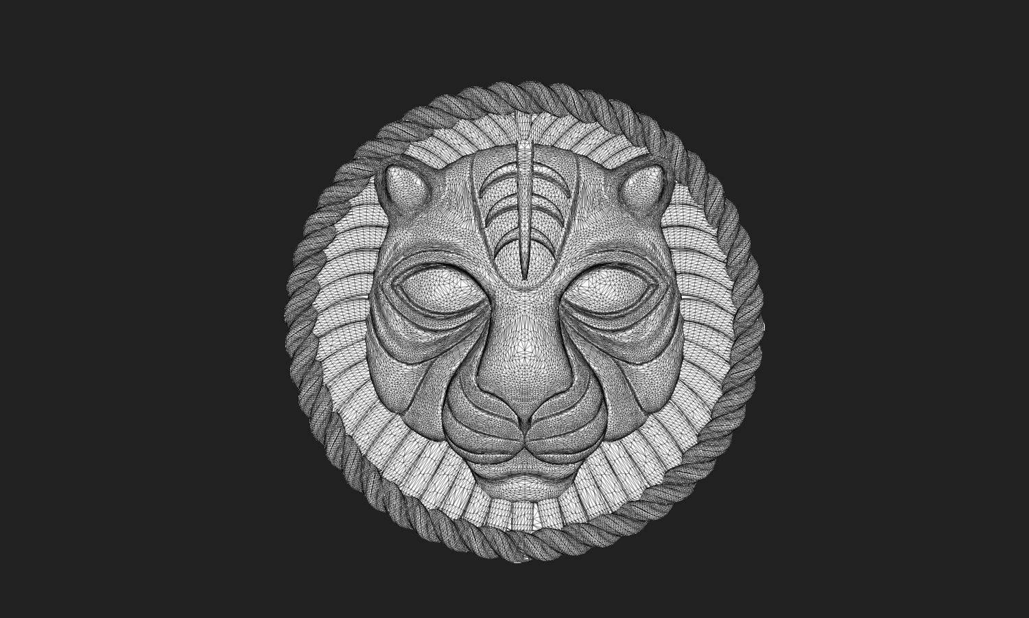 Lion Rounded Free 3D print model_8