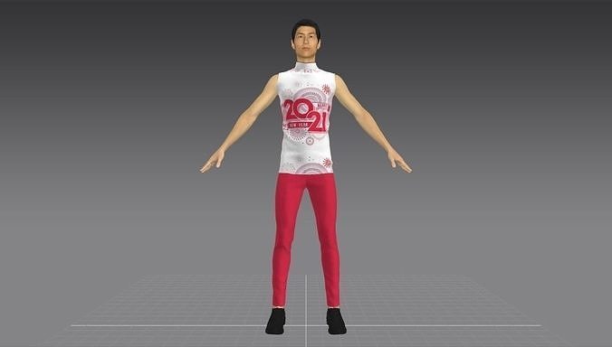 meery christmas tree Happy New year Shirt Trouser 3D model