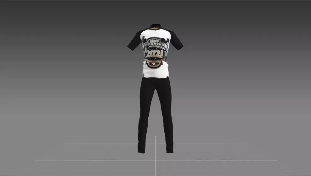 meery christmas tree Happy New year Shirt Trouser 3D model