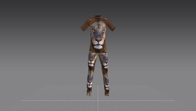 Lion  Shirt Trouser 3D model