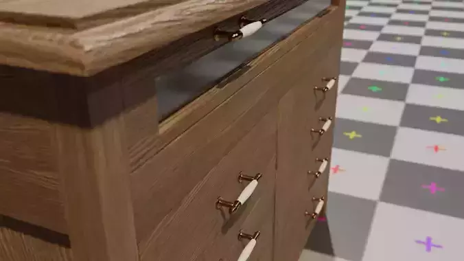 Wood cabinet 9 drawers