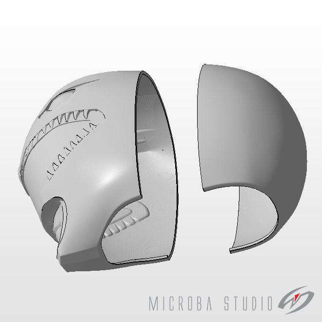 Mighty Morphin Power Rangers - zyurangers - Red Ranger helmet 3D print model_14