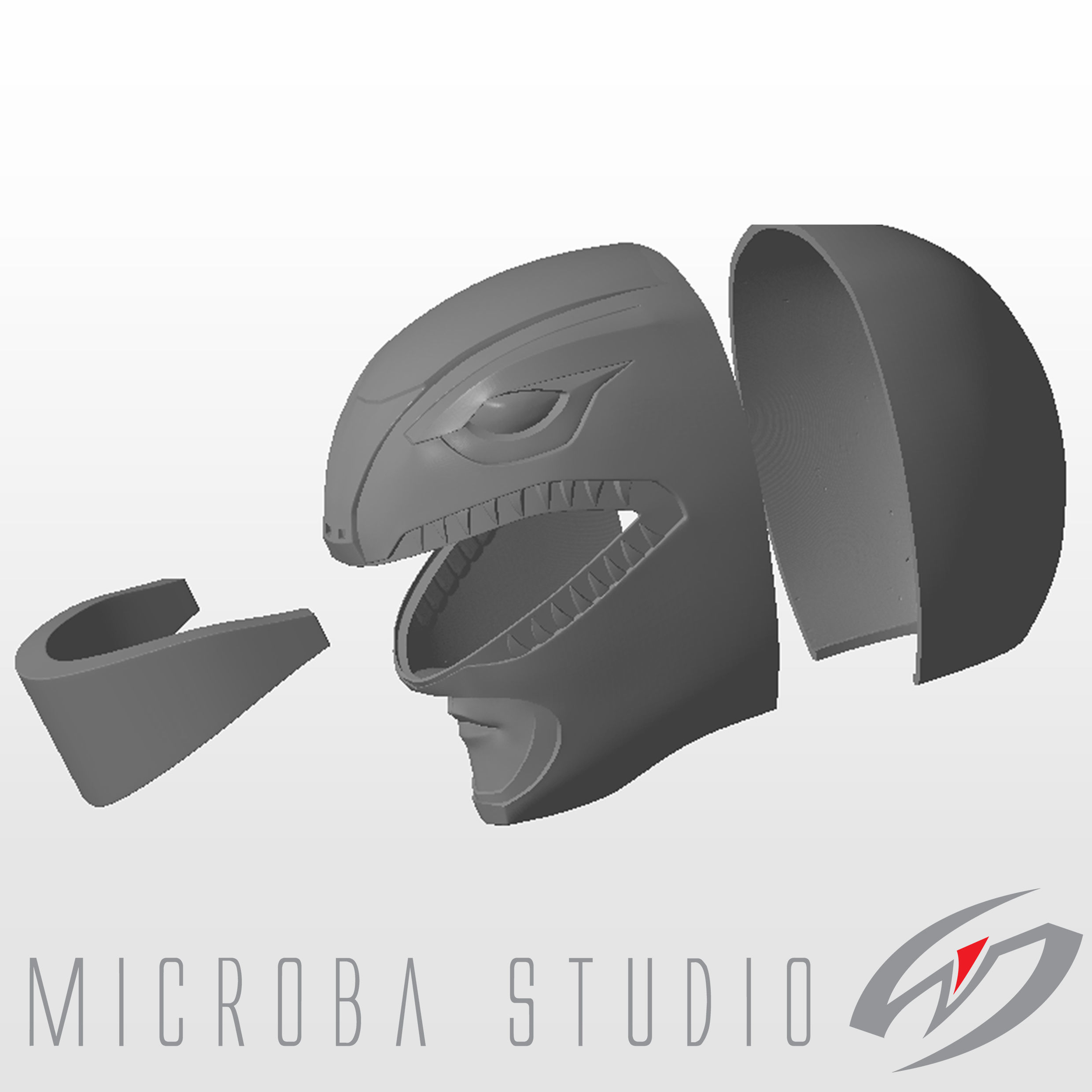 Mighty Morphin Power Rangers - zyurangers - Red Ranger helmet 3D print model_12