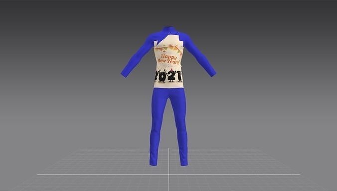 meery christmas tree Happy New year Shirt Trouser 3D model