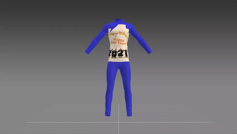 meery christmas tree Happy New year Shirt Trouser 3D model