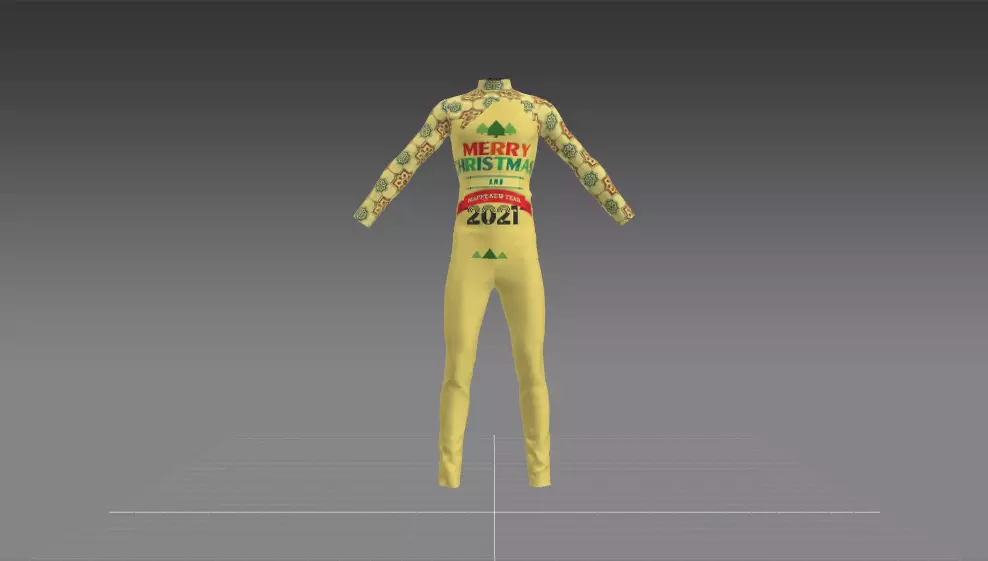 meery christmas tree Happy New year Shirt Trouser 3D model_0