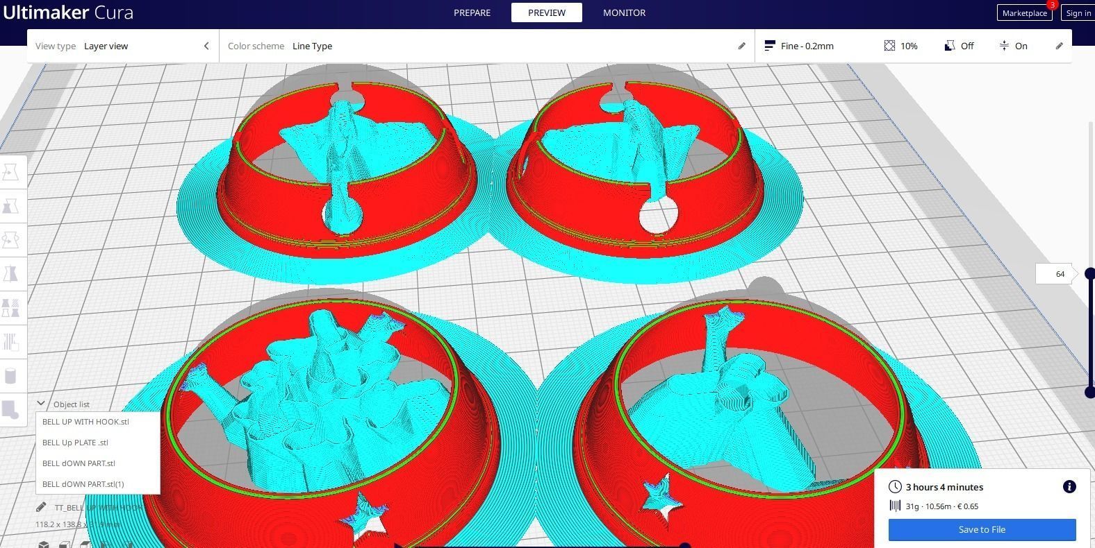 Christmas Bell  3D print model_2